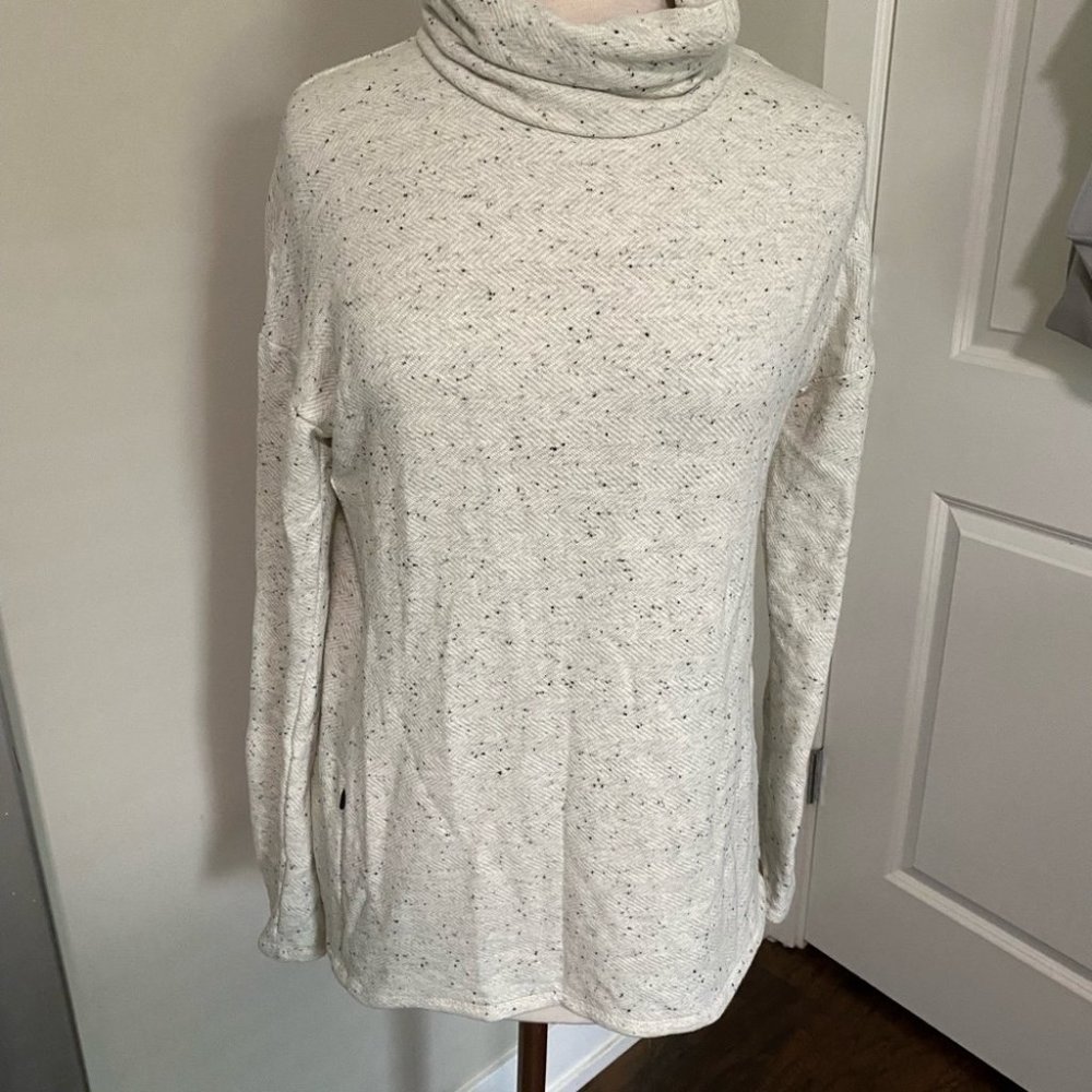 Alpine sweater funnel neck cream gray medium